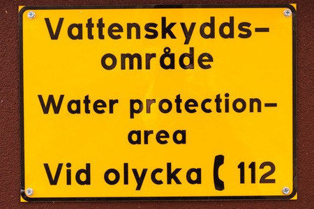 Vattenskyddsområdesskylt